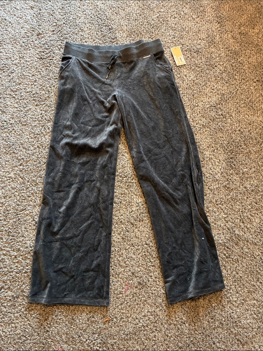 MICHAEL Michael Kors Black Wide-Leg Track Pants